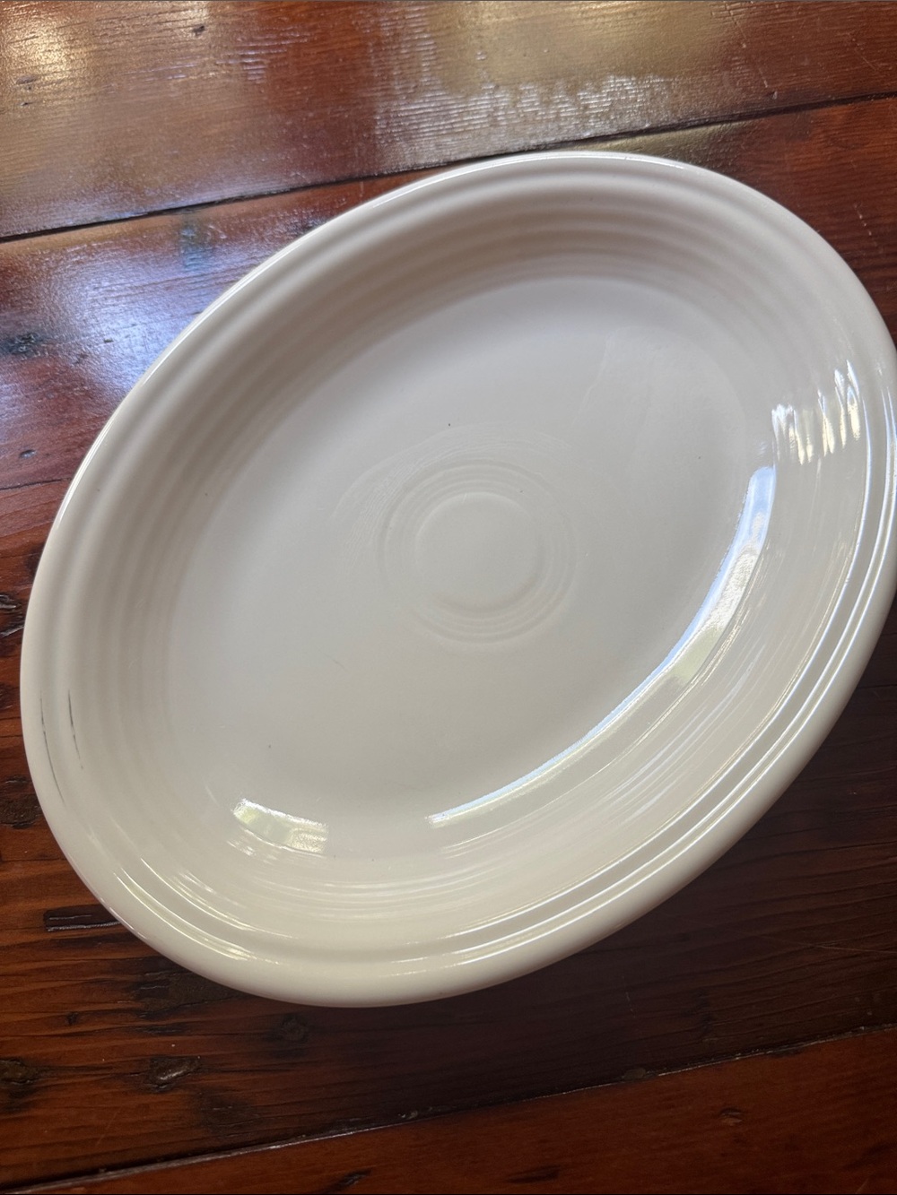 White Fiestaware Oval Platter